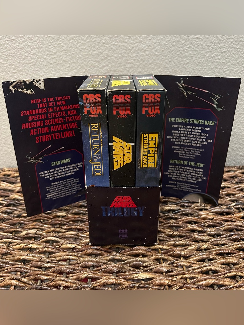 Star Wars Trilogy VHS Box Set (1990/1992) CBS FOX Video Original Theatrical Cut